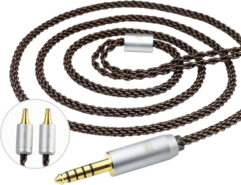 ZT8 リケーブル IE40Pro イヤホンケーブル 8芯 純銅 SENNHEISER用 Proに適合 4.4mm...
