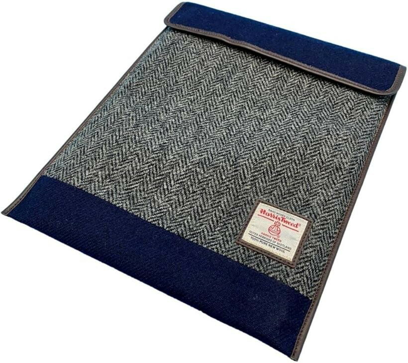 Parts - Harris Tweed ハリスツイード コンビハンドル付パソコンケース (チャコールへリンボン)