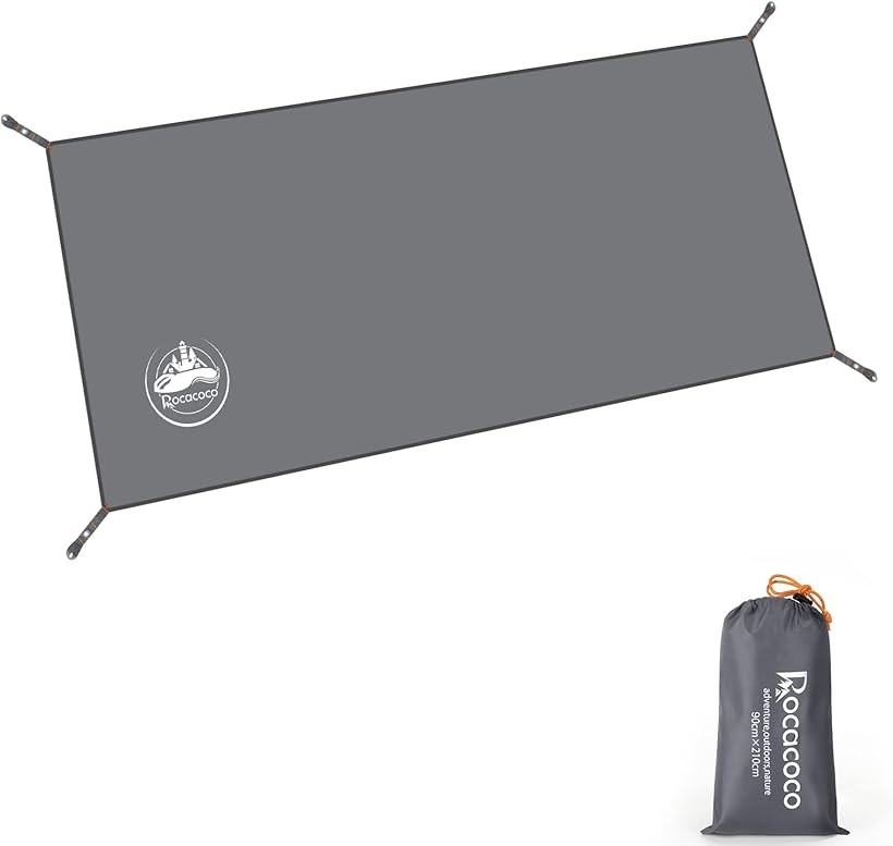 Tent Accessories - テントシート 防水シート 耐水圧10000mm レジャーシート グランドシート 両面防水 紫外線カット加工 アウトドア キャンプ 登山 ピクニック S 90cmx210cm グレー (グレー, S(90cmx210cm))