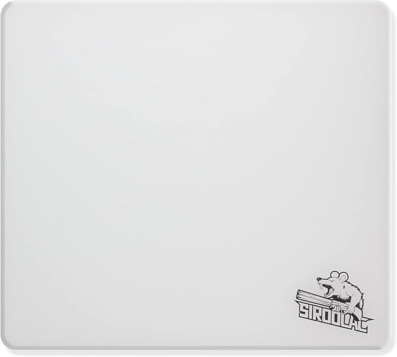 マウスパッド ゲーミングマウスパッド FPSゲーム 特殊強化ガラス 耐久性 厚さ3mm (白, 320mmx360mm)