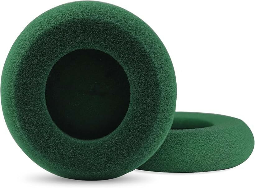 イヤーパッド ヘッドホン交換用 直径60mm 1ペア RETRO/KOSS PORTAPROシリーズ等ヘッドホンに適合 オープン型 緑 2個入り