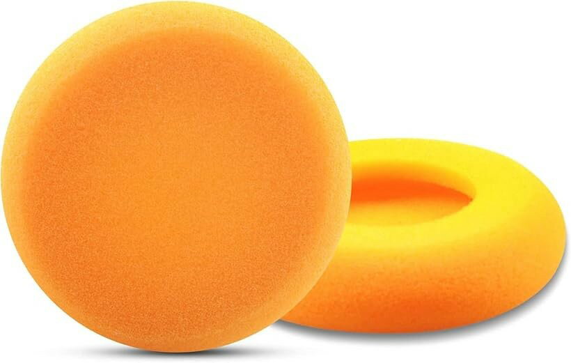 イヤーパッド ヘッドホン交換用 直径60mm 1ペア RETRO/KOSS PORTAPROシリーズ等ヘッドホンに適合 オープン型 オレンジ 2個入り (オレンジ, 1ペア 2個入り)