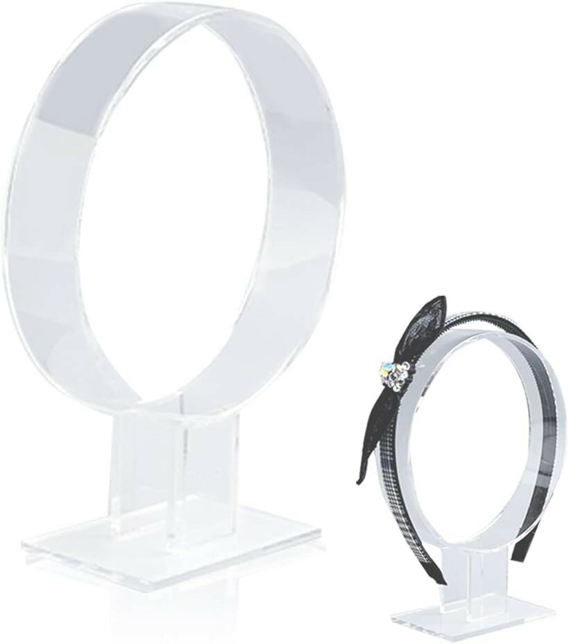 カチューシャスタンド カチューシャホルダー ディスプレイ 収納 アクリル (クリア， 1)