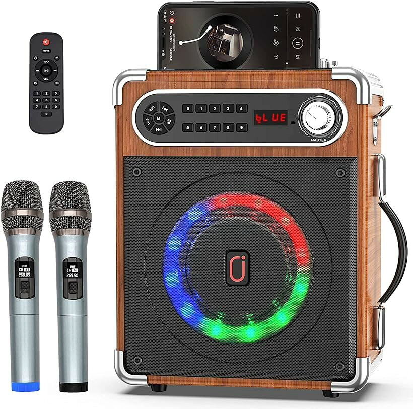 バリエーションコード : 2b46560l6g商品コード2b2qwodj2t商品名スピーカーセット 拡声器 ワイヤレスマイク2本 Bluetooth 5.0対応 高低音強化機能搭載 充電式 ポータブルブランドJYXカラー木　色「コンパクト軽量＆高容量バッテリー」RGB ライト付き、ポータブルスピーカー重量は2.96KGです。軽くて運び便利、移動時に手軽に持ち運びできます。付属ストラップを付け、肩に掛けても重く感じません。高性能バッテリー（内蔵の3.7V / 5200mAh充電式大容量リチウムイオンバッテリーで）と低消費電力により、1回の充電で6～8時間連続最大パワーで音楽を再生できます（待機時間72時間、普通パワー音楽再生時間は10時間）。野外ライブ、BBQ、宣伝活動、校行事、セミナー、カラオケ、結婚式、盆踊りなどのイベントに活躍します。「優れた音質（内蔵スピーカーx2）」スピーカーには、高性能オーディオ ドライバーと高度なデジタル シグナル プロセッサが装備されており、クリアなボーカル、力強い低音、適度な音量、ノイズなし。より良い音質を実現するため、5.25インチのウーハーと2インチのツイーター（合計2個）を搭載し、本格的なオーディオ環境を構築し、立体感を作り出します。バスレフポートを搭載し、低音域がしっかりと響き、音にメリハリを与え、パワフルで大音量の透明感がある高低音質サウンドを楽しめます。「ワイヤレスステレオペアリング」最先端Bluetooth 5.0が搭載されたスピーカーで、接続性は良くて、外部入力からの音楽などをスピーカーから出力することができます。「音飛び」や「音切れ」を大幅に改善することができます。2台のスピーカーに接続することにより臨場感 ・大迫力・大音量で音楽を楽しめます。TWS機能により、2つのスピーカーを組み合わせて360度のサラウンドサウンドを形成できます。「シンプルな操作」録音音声/AUX入力/ TFカード / USB / BT /マイクロUSBは携帯電話、Ipad、テレビ、PCなどの外部デバイスに対応します。テレビのヘッドホンジャックや多くの音響機器と接続できる汎用性の高い3.5mmステレオミニプラグでの接続にも対応しています。リモコン付き、スマホのみではなく、リモコンで遠距離（10メートル）操作もできます。操作バネルに6.35のマイク入力端子付き、ギターにも適用。※ 他ネットショップでも併売しているため、ご注文後に在庫切れとなる場合があります。予めご了承ください。※ 品薄または希少等の理由により、参考価格よりも高い価格で販売されている場合があります。ご注文の際には必ず販売価格をご確認ください。※ 沖縄県、離島または一部地域の場合、別途送料の負担をお願いする場合があります。予めご了承ください。※ お使いのモニタにより写真の色が実際の商品の色と異なる場合や、イメージに差異が生じることがあります。予めご了承ください。※ 商品の詳細（カラー・数量・サイズ 等）については、ページ内の商品説明をご確認のうえ、ご注文ください。※ モバイル版・スマホ版ページでは、お使いの端末によっては一部の情報が表示されないことがあります。すべての記載情報をご確認するには、PC版ページをご覧ください。技術基準適合証明番号：218-459014