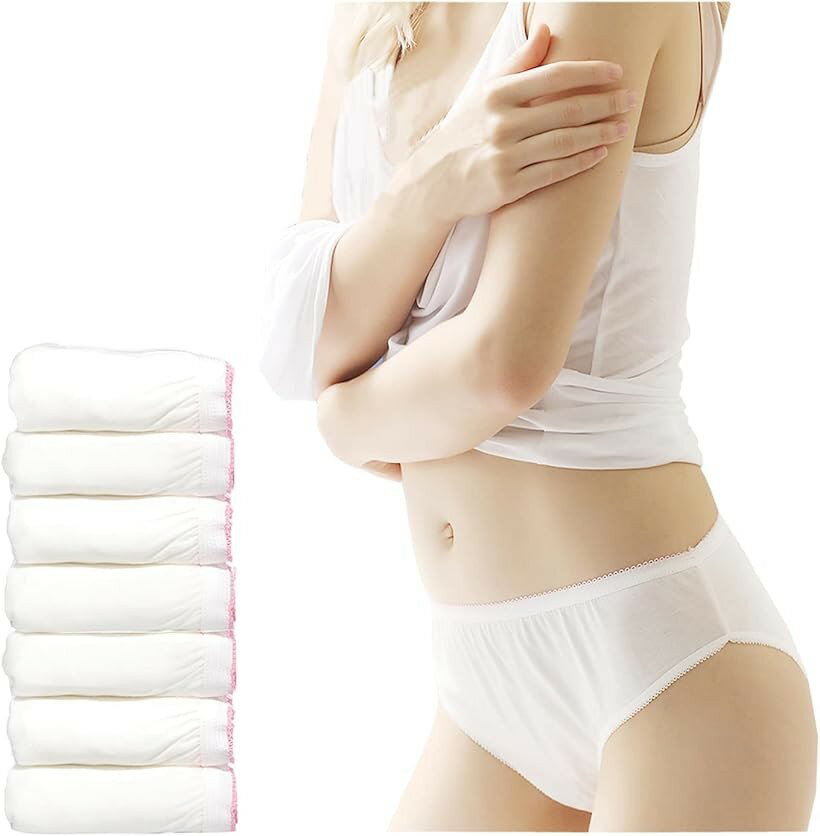 使い捨てショーツ パンツ 7枚セット 防災 旅行 入院 XXL (ホワイト, 2XL)