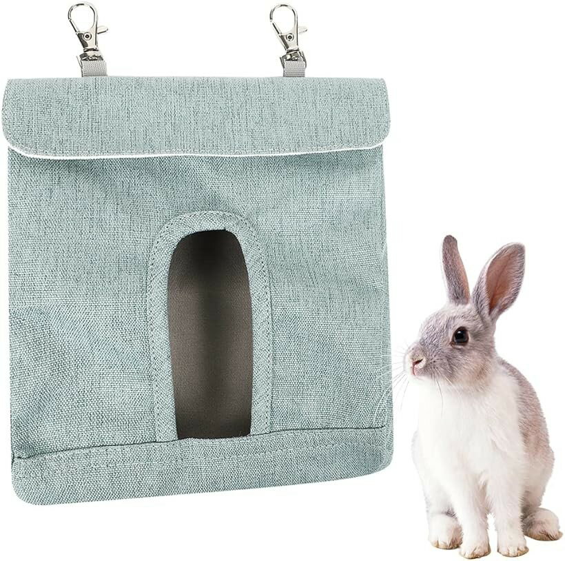AllBright うさぎ用牧草フィーダー 餌入れ 牧草入れ 干し草 モルモット チンチラ (ブルー)