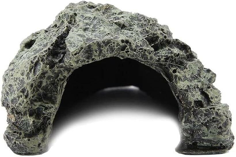 爬虫類 隠れ家 シェルター カメ トカゲ へび ヤモリ カエル 水槽飾り 中 (ブラウン)