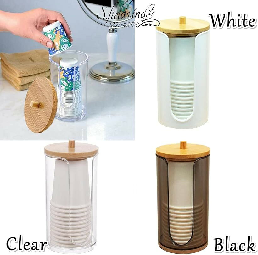 紙コップスタンド 使い捨てコップホルダー 蓋つき 2個 カップディスペンサー カップスタンド ブラック (ブラック) [3]