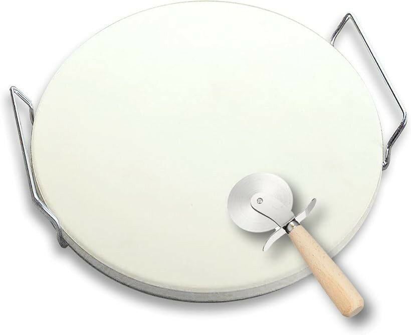 ピザストーン BBQ バーベキューグリル プレート ハンドル ステンレス ピザ窯 プレ...