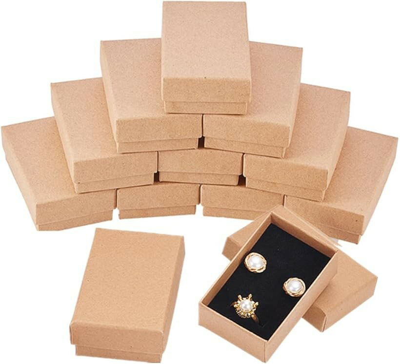 24-Pack Gift Boxes, Wrapping Boxes, Accessory Boxes, Jewelry Storage Boxes, Ring, Earring, Necklace Gift Boxes, Rectangular (8x5x2.7cm, Small Jewelry Set)
