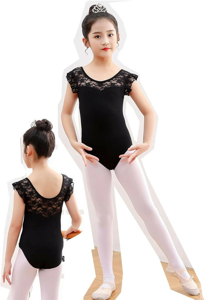 其它 - バレエ レオタード 子供 新体操 発表会 練習着 ダンス衣装 160 ブラック (ブラック, 160)