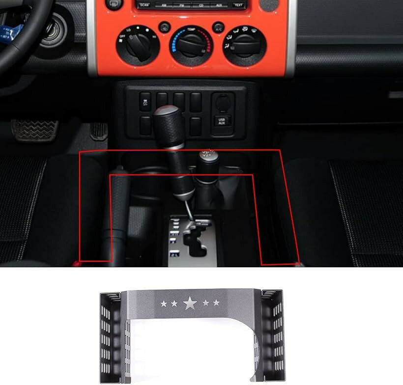 新型トヨタFJクルーザー専用 2007～2021に適用 収納ボックス シフトレバー ダッシュボード (ブラック)