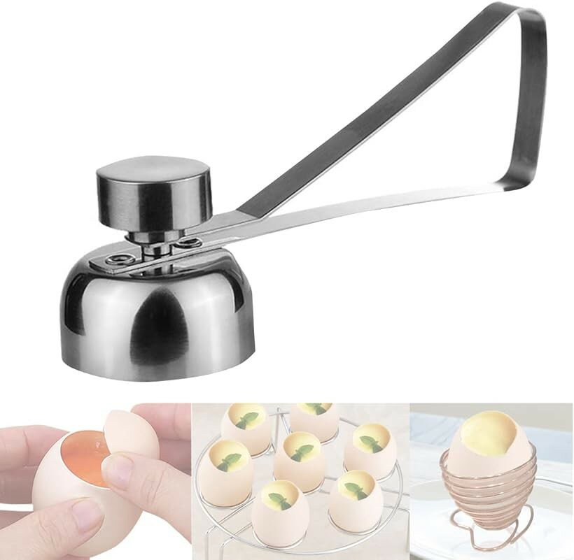 エッグ ホルダー 卵 カッター スタンド ゆで卵 玉子 うずら (卵の殻割り器)