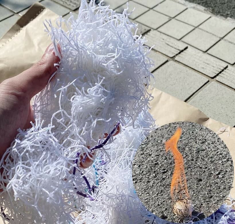 廃ロウソクから作ったサスティナブルな着火材 燃やしタロウ 大火力 速攻着火 300g 約60回分 (白, 300g（約60回分）)
