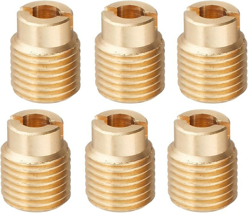 互換品メインジェットセット6個 ケーヒン全ネジ型/大タイプ 6pcs #85-#110 バイク用 AF35/AF61ライブディオ/モンキー/ゴリラ/エイプ50等キャブレターなどに適用 収納ケース付き (6pcs#85-#110)