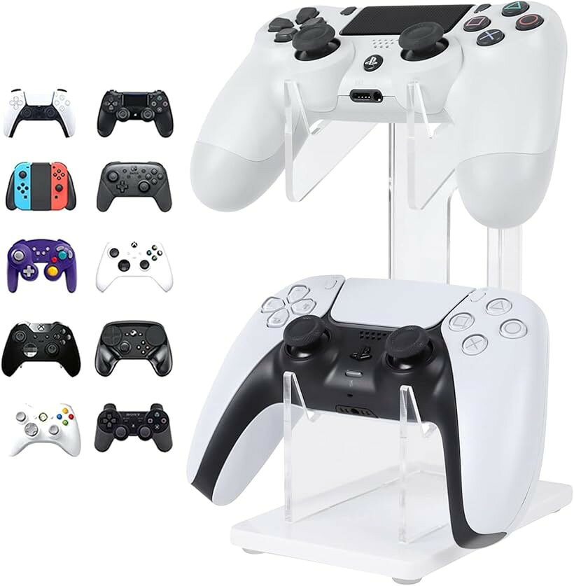 バリエーションコード : 2bjyyrntq4商品コード2bj5luqpit商品名コントローラースタンド 収納 ラック PS5 PS4 Switch 対応 ホワイトブランドWESTBERRYカラーホワイト「美しいコントローラースタンド」2台収納可能なスタンドでコントローラーをお洒落なインテリアに。整理とデザイン性を両立した収納ラック。「各種コントローラー対応」PS5，PS4，Switch プロコン，スイッチ Joy-Con，Xboxに対応。「安定性抜群」重厚な土台と滑り止めシートがコントローラー2台を安定収納。アーム部にも滑り止めシートがあるのでコントローラーを傷つけない。「シンプルデザイン＆3色展開でデスクに馴染む」どんなデスクにもマッチするデザインで、クリア・ブラック・ホワイトの3色バリエーション。※ 他ネットショップでも併売しているため、ご注文後に在庫切れとなる場合があります。予めご了承ください。※ 品薄または希少等の理由により、参考価格よりも高い価格で販売されている場合があります。ご注文の際には必ず販売価格をご確認ください。※ 沖縄県、離島または一部地域の場合、別途送料の負担をお願いする場合があります。予めご了承ください。※ お使いのモニタにより写真の色が実際の商品の色と異なる場合や、イメージに差異が生じることがあります。予めご了承ください。※ 商品の詳細（カラー・数量・サイズ 等）については、ページ内の商品説明をご確認のうえ、ご注文ください。※ モバイル版・スマホ版ページでは、お使いの端末によっては一部の情報が表示されないことがあります。すべての記載情報をご確認するには、PC版ページをご覧ください。WESTBERRYのコントローラースタンドは、2台のコントローラーを収納でき、お洒落なインテリアとしても機能します。整理とデザイン性を両立し、幅広いゲーム機種（PS5、PS4、Switch プロコン、スイッチ Joy-Con、Xbox）に対応。シンプルデザインで3色展開（クリア・ブラック・ホワイト）があり、どんなデスクやインテリアにも馴染みます。重厚感のある土台と滑り止めシートにより、2台のコントローラーが安定して収納できます。アーム部にも滑り止めシートが付いており、コントローラーを傷つけずに安心して置くことができます.このスタンドを使えば、ゲーム機器を整理しながらデザイン性も高め、快適なゲーム空間を実現できます。お部屋やゲーム環境に合わせて選び、素晴らしいゲームライフをお楽しみください。