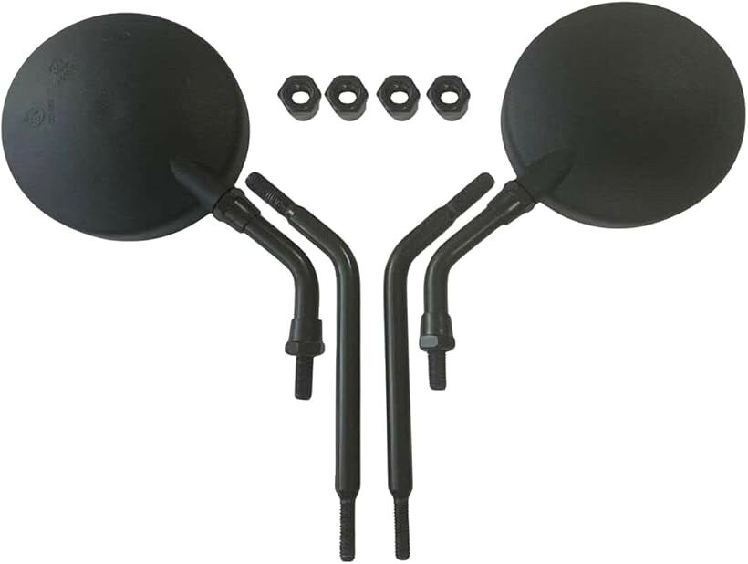 互換品 Z2 ショートミラー 左右セット 正ネジ M10 GS400 GT380 KH400 KH250 Z400FX Z400GP GPZ400F GSX400E RZ250 RG250E XJ400 ゼファー400 Z1 (ブラック/黒)