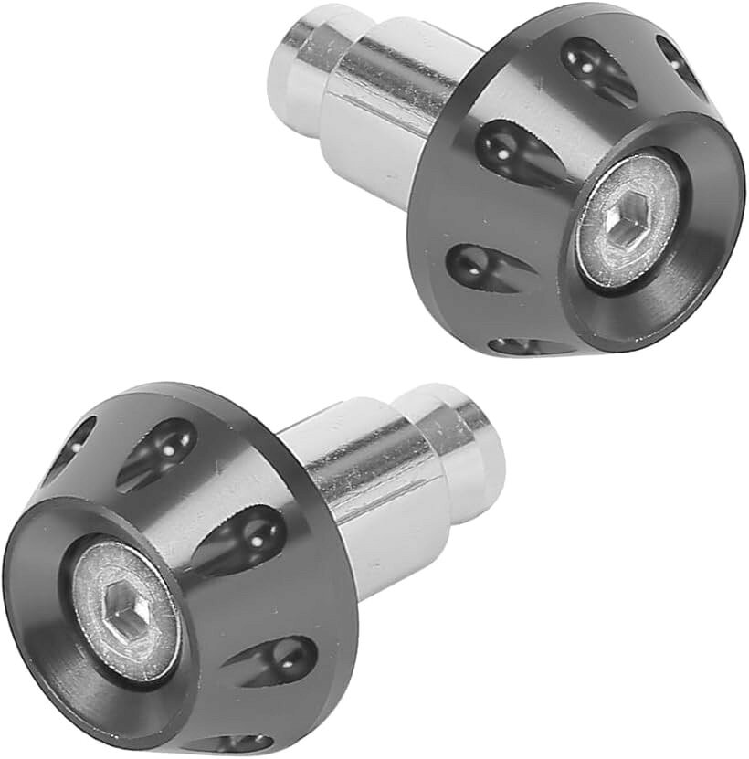 互換品 バーエンド グリップ バーエンドキャップ バイク 22.2mm ハンドル ドレスアップ 汎用 (グレー)
