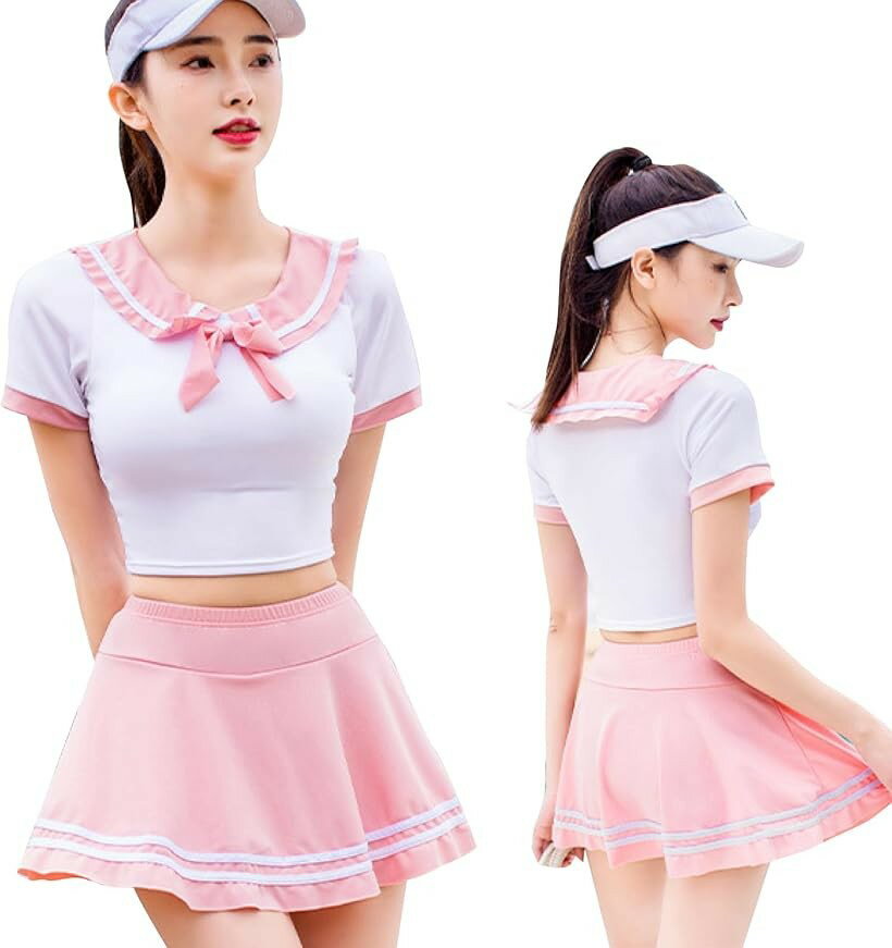 バリエーションコード : 2bji6n4vuh商品コード2bji6lq3hi商品名泳げる セーラー服 コスプレ 水着 スクール水着 スク水 女子高生 制服 へそ出し ミニスカートブランドRONGUIカラーピンク・「泳げるセーラー服」 セーラー服型のキュートな水着。水に濡れたセーラー服はとってもセクシー・「海やプールでセーラー服」 女子中学生、女子高校生らしいセーラーはリボン付きでかわいく。短めへそ出しタイプの半袖のトップスは、カップ付きなのでスク水のように濡れてもOK。清楚さを感じさせる白ラインの入ったミニスカートは、アンダーパンツ付きでめくれても安心。・「取り外し可能なカップ付き」 トップスにはカップがついているのでバストラインもきれいにメイク。カップポケットありで、カップ取り外しできるので、水着や下着の上から着るときはカップなしでもお使いいただけます。・「撮影にも」 女子高生になりきるおすすめコスチューム。ハロウィン、クリスマス、文化祭、余興でのコスプレ、アニメイベント仮装、撮影にもおすすめの衣装です。※ 他ネットショップでも併売しているため、ご注文後に在庫切れとなる場合があります。予めご了承ください。※ 品薄または希少等の理由により、参考価格よりも高い価格で販売されている場合があります。ご注文の際には必ず販売価格をご確認ください。※ 沖縄県、離島または一部地域の場合、別途送料の負担をお願いする場合があります。予めご了承ください。※ お使いのモニタにより写真の色が実際の商品の色と異なる場合や、イメージに差異が生じることがあります。予めご了承ください。※ 商品の詳細（カラー・数量・サイズ 等）については、ページ内の商品説明をご確認のうえ、ご注文ください。※ モバイル版・スマホ版ページでは、お使いの端末によっては一部の情報が表示されないことがあります。すべての記載情報をご確認するには、PC版ページをご覧ください。「素材」ポリエステル「サイズ」レディース（女性）　フリーサイズ＊平置きサイズ　トップス： 肩幅約32cm、着丈約36cm、スカート： ウエスト28cm（ゴム仕様）、丈29cm「カラー」ネイビー（紺）、ピンク「セット内容」上下2点セットトップス（カップ付き）＋スカート（アンダーパンツ付き）