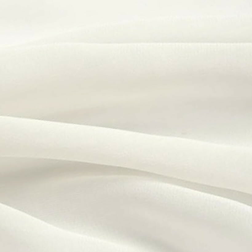 100D ソフト シフォン 生地 2mx幅1.5m 手芸 布 薄手 (オフホワイト)