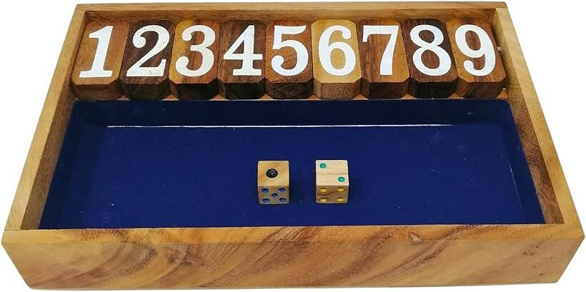 ジャックポット ダイス ボードゲーム サイコロ Jackpot Dice Game ブルー (ブルー, 23cmx15cmx4cm)