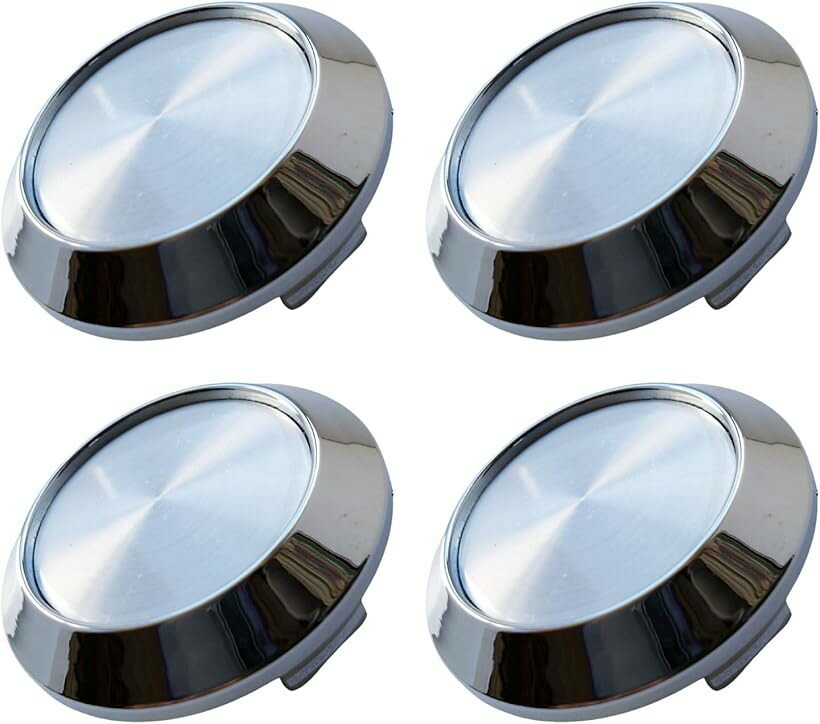 ホイールセンターキャップ 64mm ハブ 内径60mm 4個セット ABS カバー シール (シルバーxシルバー, 外径64mm内径60mm爪径61mm)