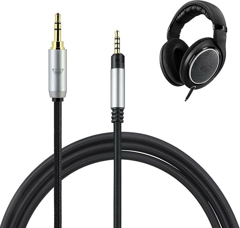 TCHD518 ヘッドホンケーブル リケーブル イヤホン・ヘッドホン用 SENNHEISER用 HD598・HD558・HD518・HD598 Cs・HD599に適合 OFC 4芯 長さ2.0m (3.5mm)