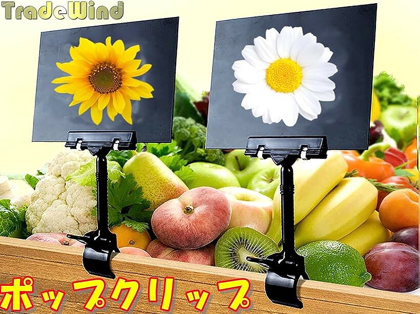 エムラインストアのポップクリップ POPクリップ メモスタンド POPスタンド 値札 スワイヤー カードホルダー 店舗 オフィス 17cm白10個 (白17cm, 17cm)｜アングル3
