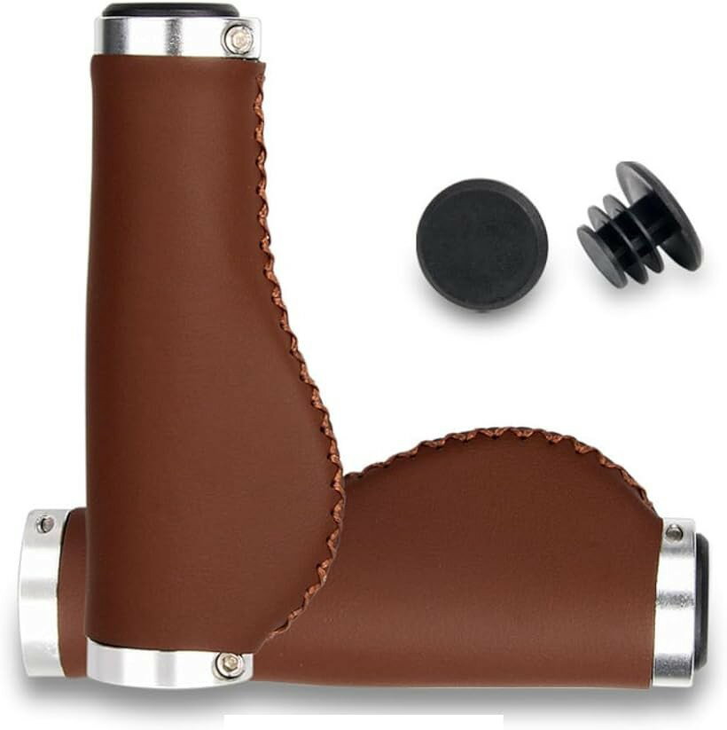 バリエーションコード : 2b9w39nok6商品コード2b9w3u8l24商品名自転車 ハンドル グリップ レザー 汎用 革 通勤 通学 カスタム サイクリング パーツブランドノーブランド品カラーブラウン「汎用 ハンドルグリップ22.2mm」マウンテンバイク、ロードバイク、クロスバイクなど、一般的な22.2mmハンドルに対応しますので自転車に幅広くご使用いただけます。様々なタイプの自転車に幅広くご使用いただける汎用性も魅力です。クラシックな雰囲気を持つPUレザー製のグリップは、あなたの愛車を一層スタイリッシュに彩ります。エルゴ形状のデザインを取り入れ、長時間のライドでも手首が疲れにくく、手がしびれにくい快適な握り心地を実現。お色は黒ブラック、ライトブラウン、ブラウン、グレーの4色を展開。「握りやすさ」ハンドルグリップは手のひらに自然にフィットするエルゴノミクスデザインを採用。このグリップなら長時間のライドでも手が疲れにくく、快適なサイクリングをサポートします。マウンテンバイクやクロスバイク、ロードバイクなどのスポーツバイクからママチャリなどのシティサイクルまで、幅広い自転車に対応可能です。高級感」高級感のあるPUレザーを使用し、耐久性とグリップ力を高めました。汗をかいても滑りにくい。アルミニウム合金のロックリングの組み合わせが輝きます。クラシックなデザインながらも、現代的な機能性を兼ね備えた、まさにハイクオリティなグリップで、自転車をカスタム出来ます。「耐久性」本革のようなおしゃれさと手入れの必要が無い撥水性を両立した素材を使用したハンドルグリップです。雨や手汗などを気にせず使用できます。さらに長持ちさたい場合は、グリップに防水スプレーをしたり、濡れたら拭いてください。「簡単取り付け」装着に必要なのは六角レンチのみで、気軽に交換可能。＊レンチは付属しません。※ 他ネットショップでも併売しているため、ご注文後に在庫切れとなる場合があります。予めご了承ください。※ 品薄または希少等の理由により、参考価格よりも高い価格で販売されている場合があります。ご注文の際には必ず販売価格をご確認ください。※ 沖縄県、離島または一部地域の場合、別途送料の負担をお願いする場合があります。予めご了承ください。※ お使いのモニタにより写真の色が実際の商品の色と異なる場合や、イメージに差異が生じることがあります。予めご了承ください。※ 商品の詳細（カラー・数量・サイズ 等）については、ページ内の商品説明をご確認のうえ、ご注文ください。※ モバイル版・スマホ版ページでは、お使いの端末によっては一部の情報が表示されないことがあります。すべての記載情報をご確認するには、PC版ページをご覧ください。