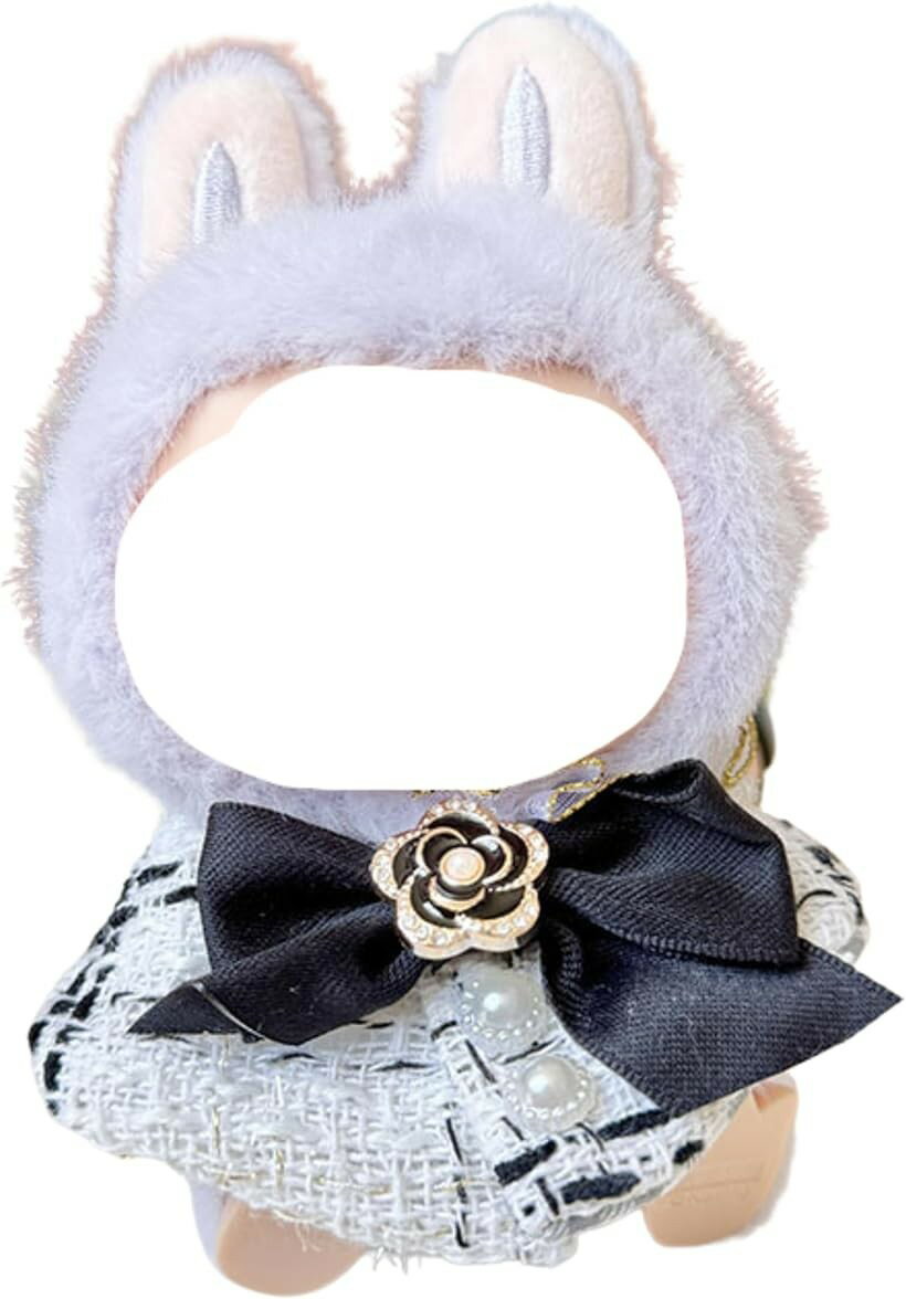 ラブブ用 服 ケープ ぬいぐるみ 17cm (ホワイト)