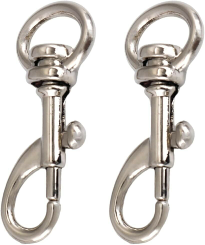 Other - 犬 リードフック 金具 首輪 バックル ハーネス ペット アクセサリー リーシュフック 2個セット (シルバー, 内径12mm)