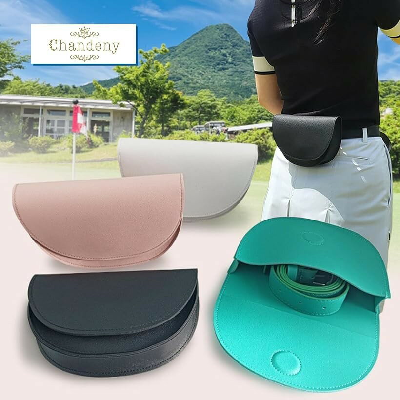 ゴルフボール ケース ポーチ パステルカラー コンパクト マグネットボタン ベルト...