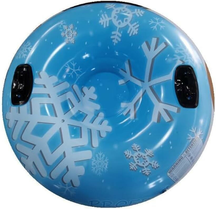 スノーチューブ ハンドル付き ソリ そり 子供 雪遊び 玩具 子供用スノーチューブ 110cm大人用・ブルー (ブルー)