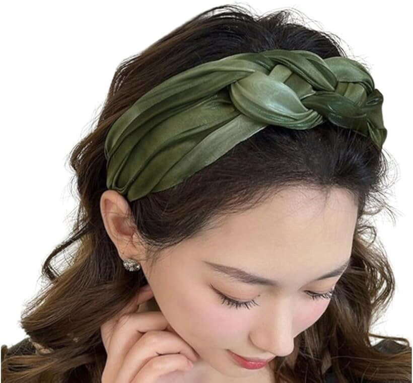 三つ編みカチューシャ 韓国風 ヘアバンド 痛くない 大人カジュアル 髪飾り ヘアアクセサリー (グリーン, Free) mlinestore-10194387 エムラインストア パッケージ画像