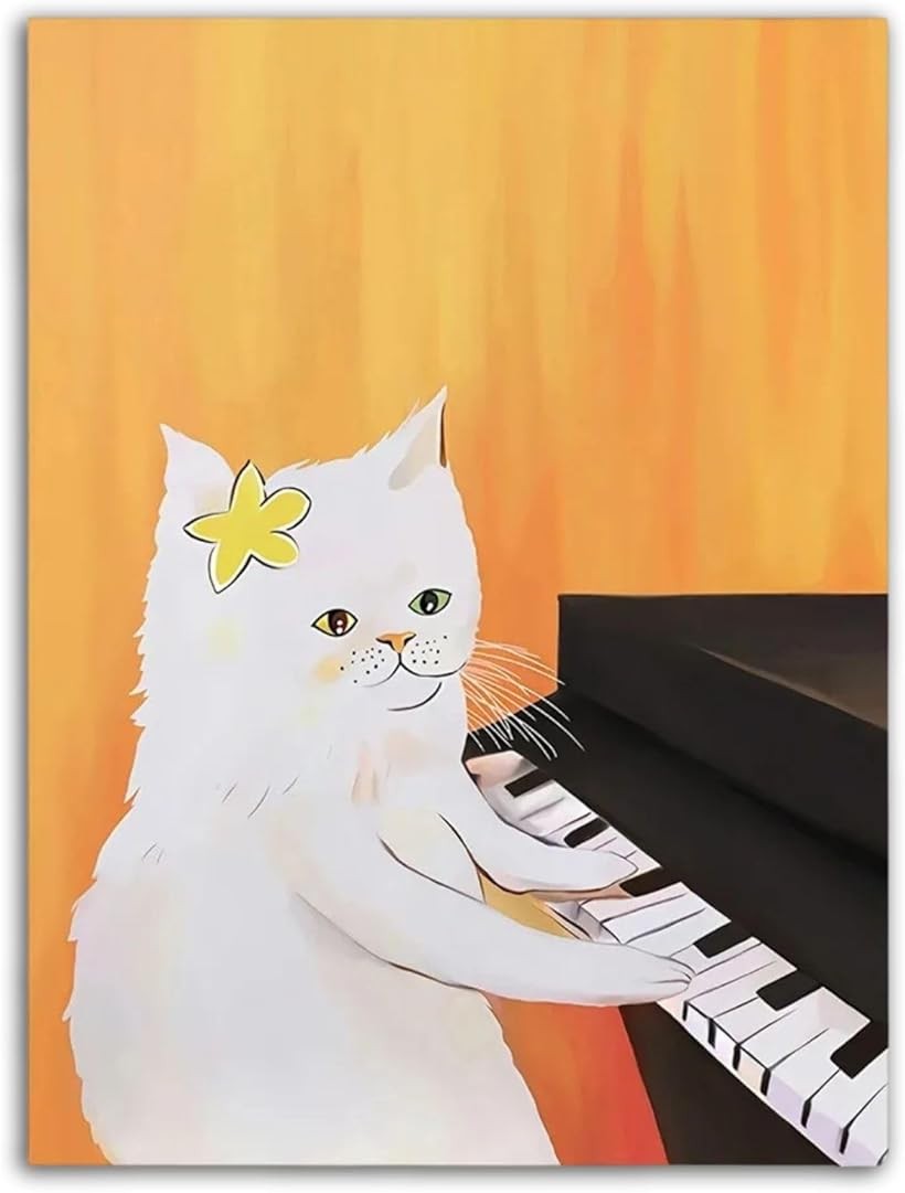 アートパネル 猫の絵画 フラワーキャット 40cmx40cm ネコ 猫顔 Amazon