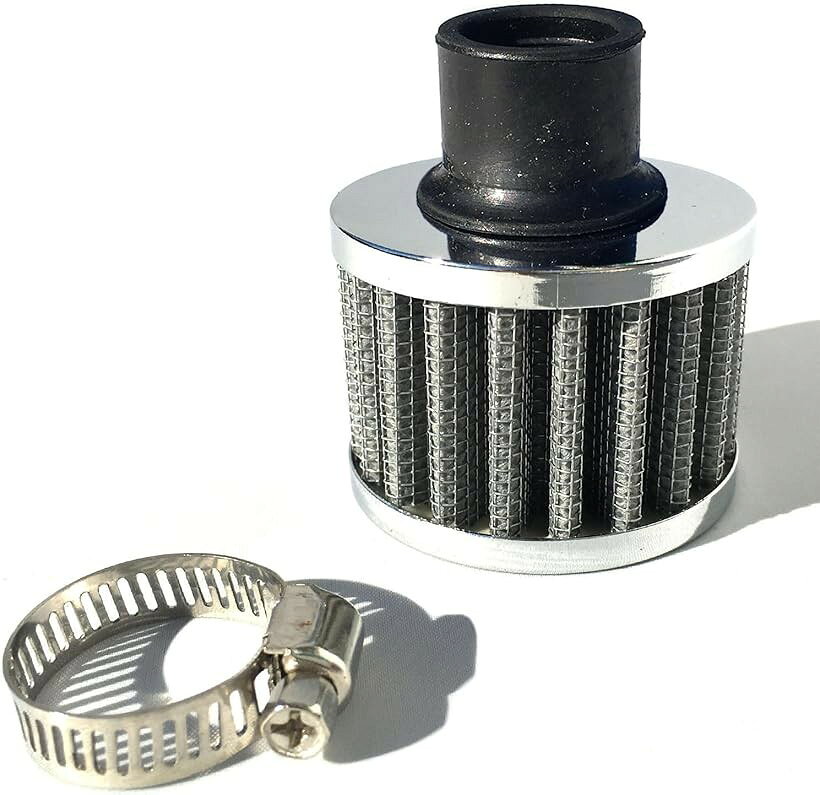 互換品ミニ エア クリーナー フィルター バイク 18mm 汎用 オートバイ メッシュ カ...