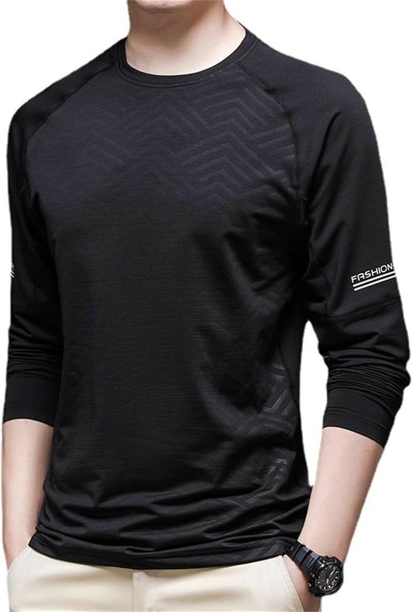 メンズ 長袖 Tシャツ スポーツシャツ アンダーシャツ 吸汗速乾 抗菌 UVカットパー...