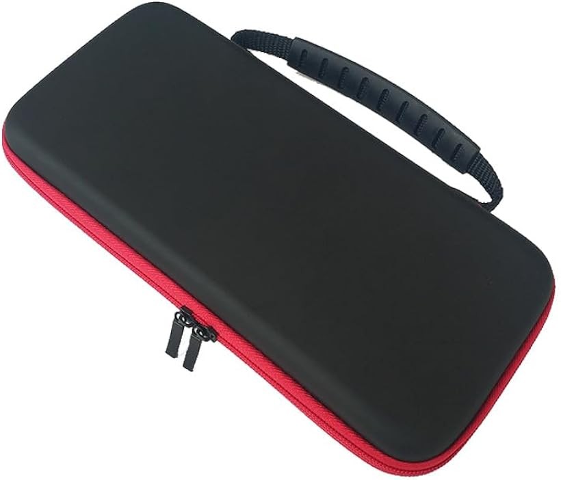ペン回し専用 EVAペンケース 最大24.5cmのペンが収納可能 16本収納 耐衝撃 (黒赤, 標準)