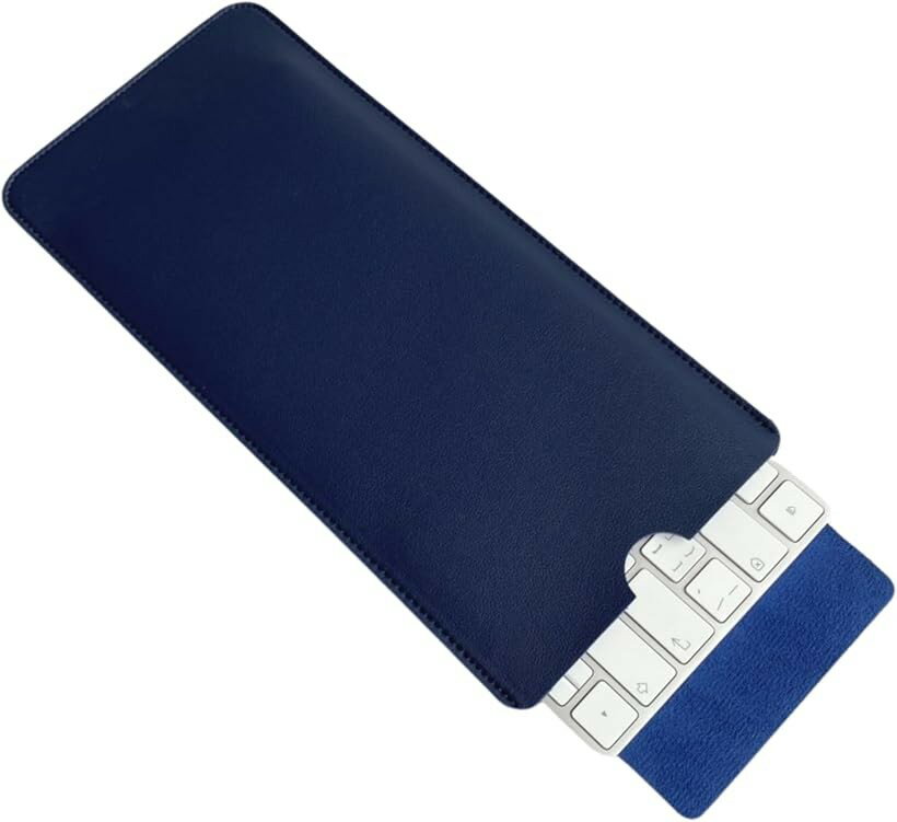 マジックキーボードケース Magic Keyboard スリムスリーブカバー 耐衝撃 合皮素材 (ダークブルー)