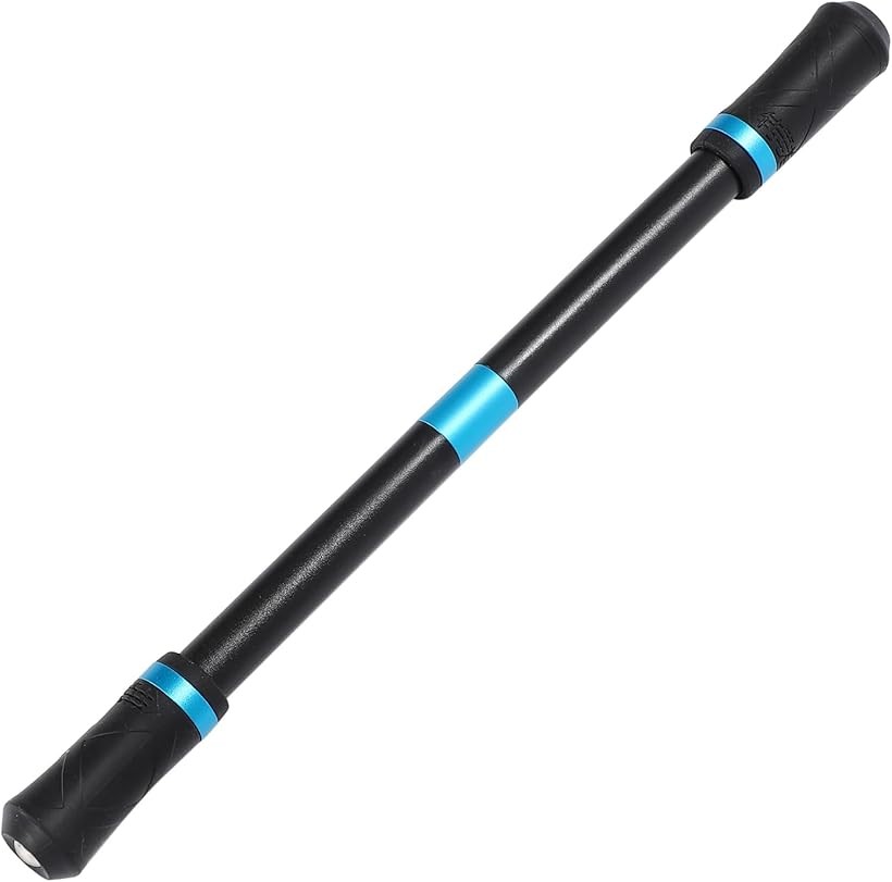 ペン回し専用ペン ブラックサムライ22cm ABS製 24g 銀 (水色)