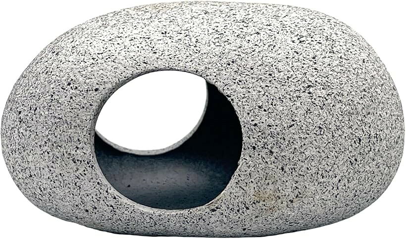 水槽 アクアリウム 石 岩 隠れ家 オブジェ オーナメント Mサイズ (Mサイズ, 幅：11cm、高さ：8cm、奥行き：5.3cm)
