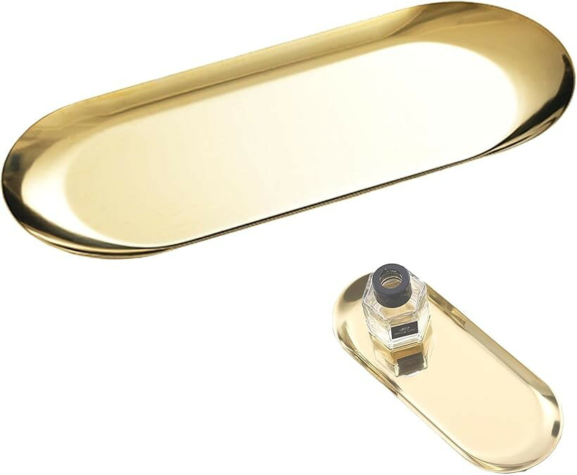 バリエーションコード : 2b9o195wt1商品コード2b9o1j4jkf商品名ステンレス キャッシュトレイ アクセサリー収納 コイントレイ 会計皿 おしぼり置き 釣り銭 トレー 楕円形ブランドAlpha Depotカラーゴールド Mサイズ(幅18cm)サイズ等長さ18cm x 幅8.5cm x 高さ1cm「高級感を演出するトレー」上品な光沢と落ち着いたデザインで、空間全体を格上げ。コイントレーやおしぼり皿を変えるだけで、訪れる人に洗練された印象を与えます。「多用途で便利なデザイン」お会計皿やおしぼり置きとしてはもちろん、キートレイや小物ディスプレイにも使えるトレー。工夫次第で、さまざまなシーンで活躍します。「サビに強いステンレス素材」高耐久なステンレスを使用し、防錆性能が抜群。水がかかる場所でも問題なく使え、ランニングコストを抑えながら長くお使いいただけます。「お手入れ簡単なシンプル形状」楕円形のシンプルなフォルムで、用途を問わずさまざまなシーンに対応。汚れもサッと拭くだけで落とせて、水洗いも可能。お手入れが簡単で便利です。「商品詳細」Mサイズ：18 x 8.5 x 1cm「オリジナルパッケージで配送します」本製品はAlpha Depotブランドのオリジナルパッケージに包んでお客様の元へ大切にお届けいたします。商標登録第6799319号※ 他ネットショップでも併売しているため、ご注文後に在庫切れとなる場合があります。予めご了承ください。※ 品薄または希少等の理由により、参考価格よりも高い価格で販売されている場合があります。ご注文の際には必ず販売価格をご確認ください。※ 沖縄県、離島または一部地域の場合、別途送料の負担をお願いする場合があります。予めご了承ください。※ お使いのモニタにより写真の色が実際の商品の色と異なる場合や、イメージに差異が生じることがあります。予めご了承ください。※ 商品の詳細（カラー・数量・サイズ 等）については、ページ内の商品説明をご確認のうえ、ご注文ください。※ モバイル版・スマホ版ページでは、お使いの端末によっては一部の情報が表示されないことがあります。すべての記載情報をご確認するには、PC版ページをご覧ください。