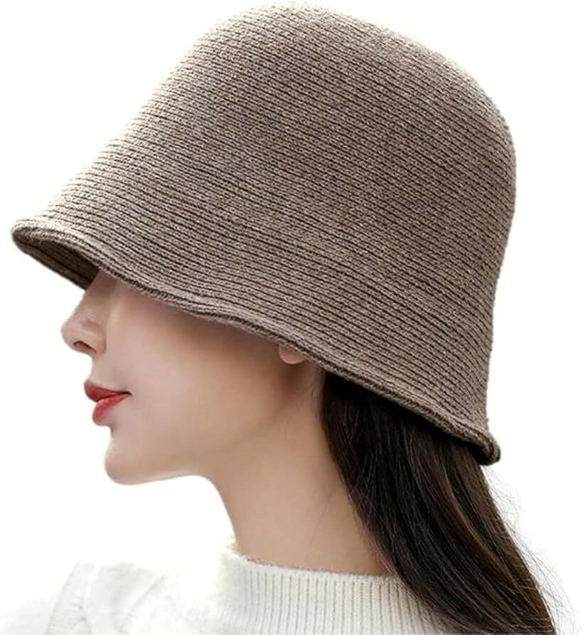 バケットハット バケハ 帽子 無地 レディース HAT012 モカ (モカ, Free Size)