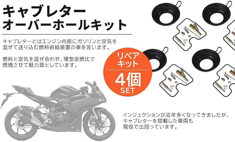 ホンダ 用 キャブレター リペアキット オーバーホールキット CBR250RR MC22 ホーネ...
