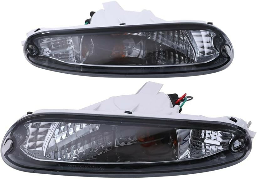 互換品マツダ 用 フロント バンパー コンビ ランプ 左右セット ウインカー ポジション ユーノス ロードスター NA6CE NA8C DPO-112-CR 等 汎用 社外品 カスタム パーツ (スモークレンズ)