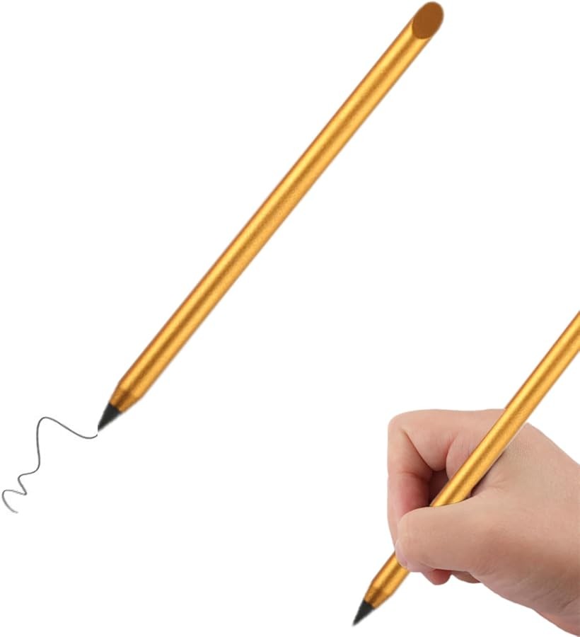 バリエーションコード : 2b9cr1rut4商品コード2b9w1548v3商品名メタル 芯なし 削らない 折れない インクフリー 頑丈 インクのない鉛筆 金属ペン先 アートスケッチペインティングツールブランドHAPPY SUGARカラーイエロー「削りいらずの折れない鉛筆」 鉛筆を削る必要はありません。芯もないので折れることもありません。「芯が無いけど書ける。」 普通の鉛筆のように簡単に書くことができ、消しゴムで消すことも可能です。「金属のペン先」 タングステン合金のペン先を使用。約0.7 mmの太さで書くことができ、字の濃度はHBに相当します。ペン先で紙を摩擦する事により酸化して鉛筆のように字が書ける仕組みです。紙を選ばず書くことが可能で、温度や天候にかかわらず筆跡を長時間保存できます。「軽量で滑り止め加工済み」 滑り止め処理されたプラスチック製のため軽量化されており長時間の使用でも疲れにくいです。「手を汚しません」 インクを使用しておらず芯がないので手を汚すことはありません。もちろんインク切れの心配がありません。※ 他ネットショップでも併売しているため、ご注文後に在庫切れとなる場合があります。予めご了承ください。※ 品薄または希少等の理由により、参考価格よりも高い価格で販売されている場合があります。ご注文の際には必ず販売価格をご確認ください。※ 沖縄県、離島または一部地域の場合、別途送料の負担をお願いする場合があります。予めご了承ください。※ お使いのモニタにより写真の色が実際の商品の色と異なる場合や、イメージに差異が生じることがあります。予めご了承ください。※ 商品の詳細（カラー・数量・サイズ 等）については、ページ内の商品説明をご確認のうえ、ご注文ください。※ モバイル版・スマホ版ページでは、お使いの端末によっては一部の情報が表示されないことがあります。すべての記載情報をご確認するには、PC版ページをご覧ください。