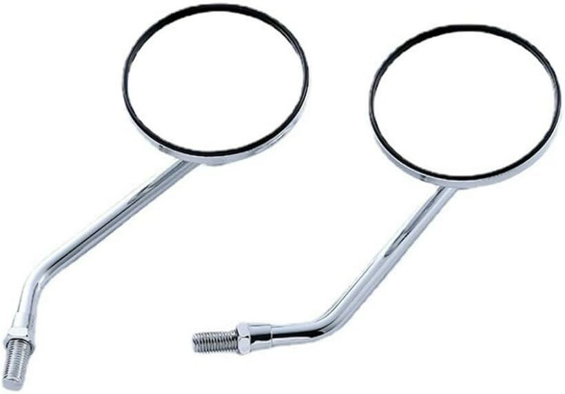 バイクミラー 10mm 左右セット ショートミラー モンキー125 クロスカブ ハンターカブ対応 (シルバー)