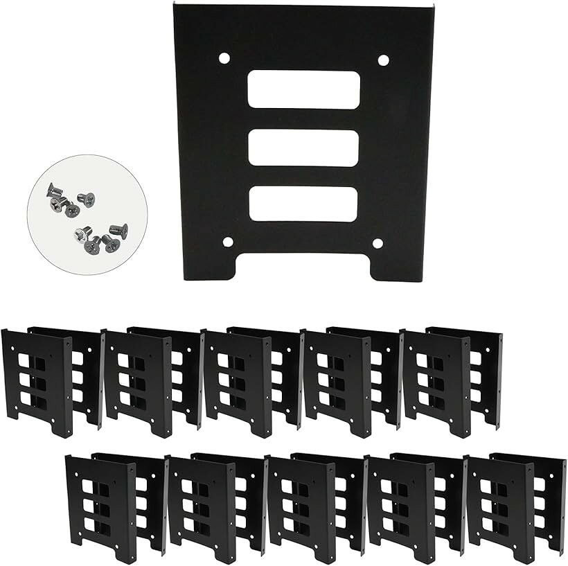バリエーションコード : 2b91sycglk商品コード2b93hs46dk商品名2.5インチHDD SSD ＞ 3.5インチ変換 ブラケット マウンタ ネジ付き ミリネジx4、インチネジx4 20個セットブランドにしはやカラーブラック2.5 3.5 変換 マウンタ：互換性に優れており、2.5インチのhddやssdを3.5インチのドライブベイに簡単に取り付けることができます。古いPCやカスタムビルドのストレージ拡張に最適に使用でき、効率的にスペースを活用できます簡単取り付け：ネジ穴がぴったり合う設計となっており、初心者でもドライバーを使って簡単に取り付けることが可能です。付属のネジセットを使用すれば、手間なくスムーズに hdd ケース 3.5インチ の変換取り付け作業を行うことができ使用することができますネジセット付き: ミリネジ20x4、インチネジ20x4のネジセットが商品に含まれており、異なる取り付け要求に対応。さらに、10個セットで多くのssd マウンタや hdd マウンタ 、ドライブに対応できるので、ストック用や複数台のPCに便利です高品質素材：高品質な金属製で、非常に強固、頑丈で安定性があります。長期間、長時間の使用でも問題なく、耐振動、衝撃性もあり、振動や衝撃に強く、ドライブをしっかりと固定するため、安心、安全に使用できますPCのアップグレード：古いPCに新しいSSDを追加、増設したり、より大容量のストレージが必要な場合に非常に便利です。自作PCの作成や、PCの性能を向上させる際、ストレージの増設に最適なアイテムとなっております※ 他ネットショップでも併売しているため、ご注文後に在庫切れとなる場合があります。予めご了承ください。※ 品薄または希少等の理由により、参考価格よりも高い価格で販売されている場合があります。ご注文の際には必ず販売価格をご確認ください。※ 沖縄県、離島または一部地域の場合、別途送料の負担をお願いする場合があります。予めご了承ください。※ お使いのモニタにより写真の色が実際の商品の色と異なる場合や、イメージに差異が生じることがあります。予めご了承ください。※ 商品の詳細（カラー・数量・サイズ 等）については、ページ内の商品説明をご確認のうえ、ご注文ください。※ モバイル版・スマホ版ページでは、お使いの端末によっては一部の情報が表示されないことがあります。すべての記載情報をご確認するには、PC版ページをご覧ください。2.5インチ HDD SSD 3.5インチ変換マウンタ は、2.5インチのhddやssdを3.5インチのベイに簡単に取り付けるための便利なアダプターで、PCのストレージアップグレードや追加時に最適です。高品質な素材で作られており、耐久性と安定性が保証されています。2.5インチのドライブを3.5インチベイに装着できるため、古いPCや自作PCのカスタムビルドに役立ち、取り付けも簡単です。10個セットで提供されているため、複数のssdマウンタやドライブに対応でき、ストック用としても便利です。高品質な金属製で振動や衝撃に強く、ドライブをしっかり固定することで安定した動作を実現します。古いPCに新しいSSDを追加する際や、ストレージの大容量化が必要な場合、自作PCのケースに2.5インチのストレージデバイスを取り付ける際に役立ち、予備のネジセットがあることで複数のマウンタやドライブの取り付け・交換がスムーズに行えます。パッケージには2.5インチ HDD/SSD ＞ 3.5インチ変換マウンタ20個、ミリネジx80個（20個x4セット）、インチネジx80個（20個x4セット）が含まれており、このマウンタセットを使えばPCのストレージ環境を簡単に拡張・管理でき、スムーズなデータ処理をサポートします。ぜひ、この便利な2.5 3.5 変換 マウンタ セットをお試しください