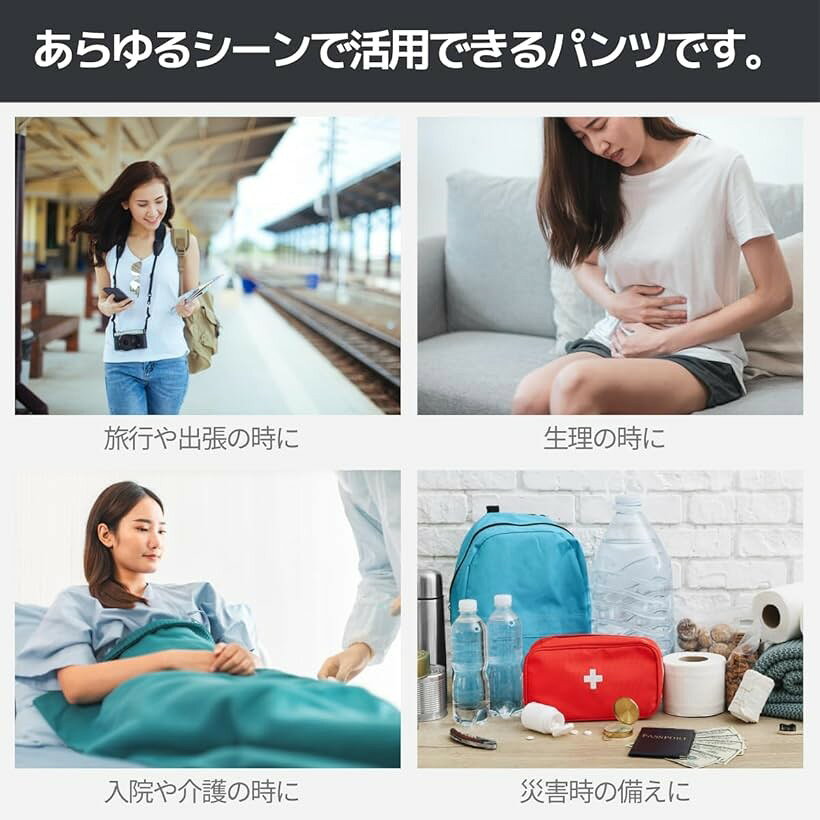 使い捨てパンツ 6枚セット 黒色 ディスポパンツ ブラック ショーツ女性用 使い捨て下着レディース 個包装 旅行用 入院 旅行防 mlinestore-10200726 エムラインストア サンプル画像2