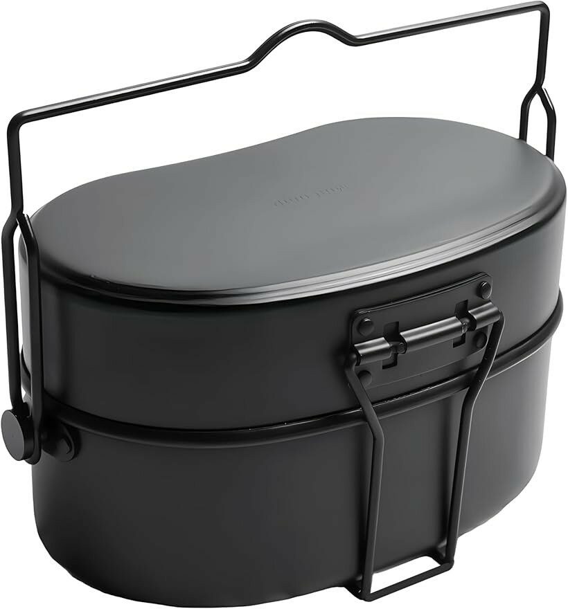 戦闘飯盒2型 再生産版 自衛隊山岳飯盒弐型 2合炊き 飯ごう キャンプ 水蒸気炊飯 金...